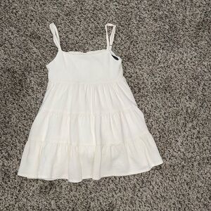 Little Bibsy 3-4Y white tank top dress